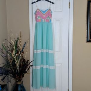 Dress "ethnic style" by Flying Tomato Size S. Color green, Mint, Pink, Blue